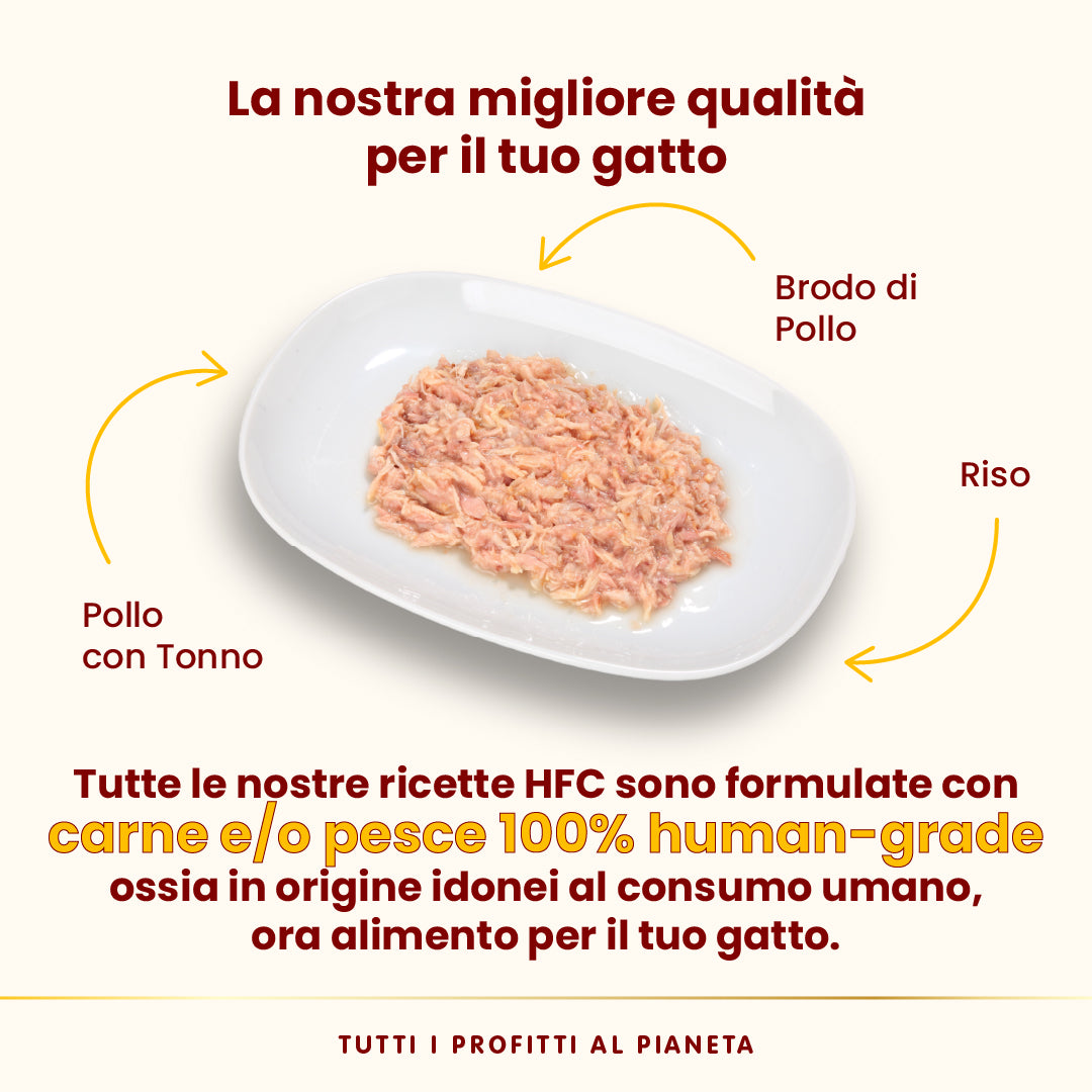 Almo Nature HFC Natural Light Meal Pollo e Tonno 4x50g Almo Nature HFC Natural Light Meal Pollo e Tonno 4x50g